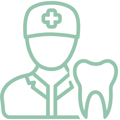 dark blue personalized dental care icon